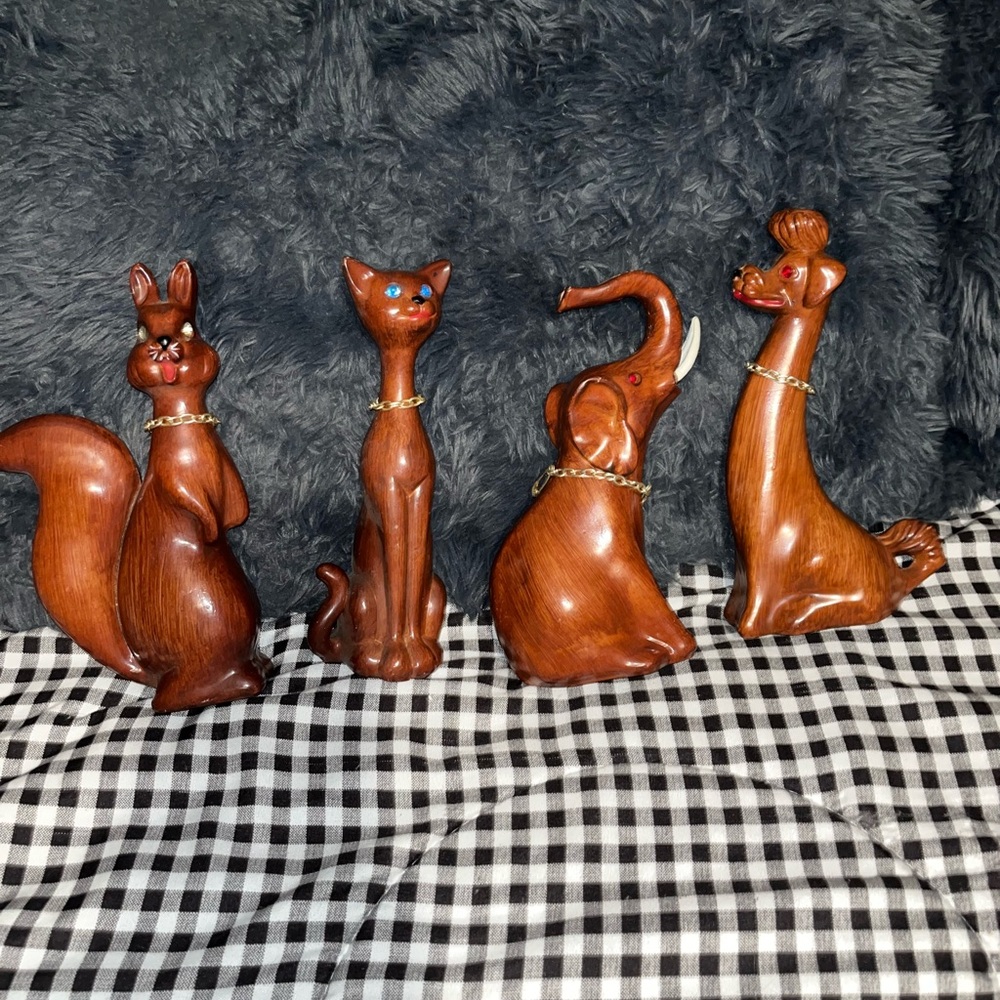Vintage wooden animals